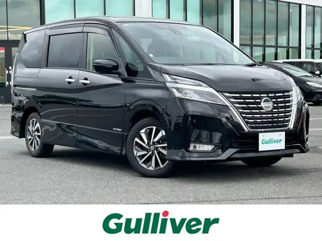 日産 セレナ ハイウェイスター V 奈良県 2020(令2)年 3.6万km 黒 純正ナビ　/フルセグＴＶ/BT/CD/DVD/SD/AUX/全方位カメラ　/アルパインフリップダウンモニター　/ＥＴＣ　/両側パワースライドドア　/ＬＥＤヘッドライト　/追従型クルーズコントロール　/デジタルインナーミラー　/ＢＳＭ　/スマートキー/AUTOHOLD
