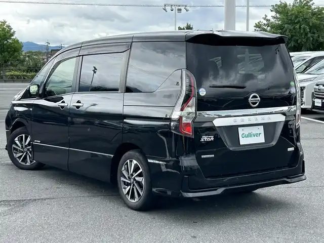 日産 セレナ ハイウェイスター V 奈良県 2020(令2)年 3.6万km 黒 純正ナビ　/フルセグＴＶ/BT/CD/DVD/SD/AUX/全方位カメラ　/アルパインフリップダウンモニター　/ＥＴＣ　/両側パワースライドドア　/ＬＥＤヘッドライト　/追従型クルーズコントロール　/デジタルインナーミラー　/ＢＳＭ　/スマートキー/AUTOHOLD
