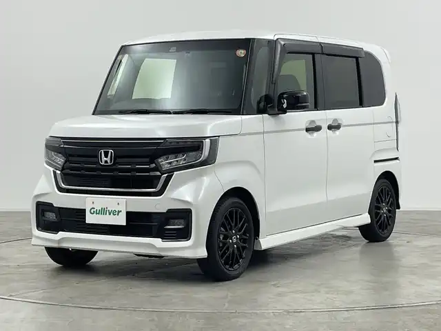 ホンダ Ｎ ＢＯＸ カスタム L ターボ 群馬県 2023(令5)年 0.7万km プラチナホワイトパール 純正ナビ　バックカメラ　アダプティブクルーズコントロール　レーンキープアシスト　衝突被害軽減ブレーキ　シートヒーター　両側電動スライドドア　電動パーキング　ハーフレザーシート　ＬＥＤ　ＥＴＣ　禁煙車