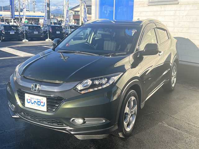 ホンダ ヴェゼル ハイブリッド X Lパッケージ 長野県 2014(平26)年 11.4万km ミスティックグリーンパール (株)IDOMが運営する【じしゃロン長野店】の自社ローン専用車両になりますこちらは現金またはオートローンご利用時の価格です。自社ローンご希望の方は別途その旨お申付け下さい/社外ナビ/バックカメラ/ETC/パドルシフト