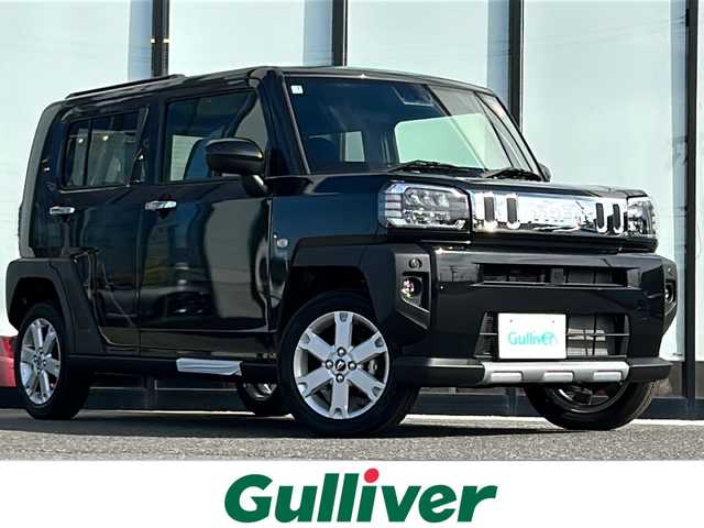 ダイハツ タフト G クロムベンチャー 山形県 2025(令7)年 0.1千km ブラックマイカメタリック ４WD/禁煙車/スマートアシスト/純正ナビ/（AM/FM/フルセグ/BT）/フォグランプ/革巻きハンドル/ステアリングスイッチ/シートヒーター/サンルーフ/前後コーナーセンサー/アダプティブクルーズコントロール/メッキグリル/リアガーニッシュ/リアヒーターダクト/カラードドアミラー/レーンキープアシスト/ルーフレール
