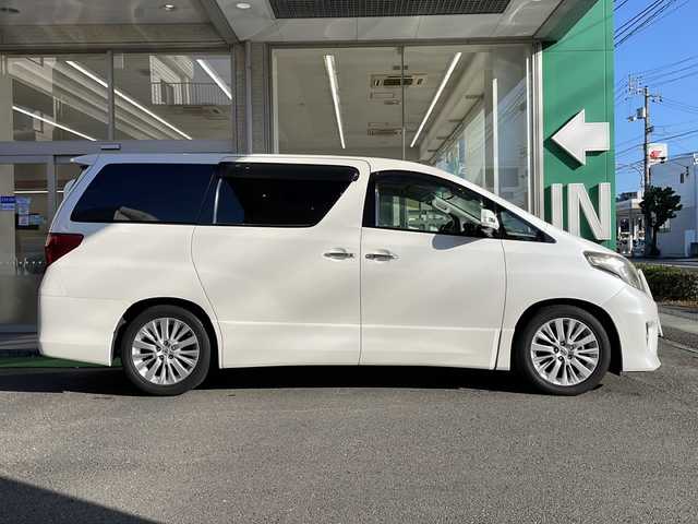 トヨタ アルファード 350S Cパッケージ 高知県 2012(平24)年 9.2万km ホワイトパールクリスタルシャイン サンルーフ/純正ナビ/・フルセグTV/・Bluetooth/・CD/純正フリップダウンモニター/両側電動スライド/バックモニター/パワーバックドア/クルーズコントロール/プッシュスタート/コーナーセンサー/オートライト/黒レザー/・パワーシート/・シートヒーター