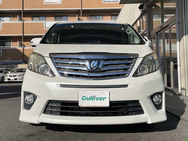 トヨタ アルファード 350S Cパッケージ 高知県 2012(平24)年 9.2万km ホワイトパールクリスタルシャイン サンルーフ/純正ナビ/・フルセグTV/・Bluetooth/・CD/純正フリップダウンモニター/両側電動スライド/バックモニター/パワーバックドア/クルーズコントロール/プッシュスタート/コーナーセンサー/オートライト/黒レザー/・パワーシート/・シートヒーター
