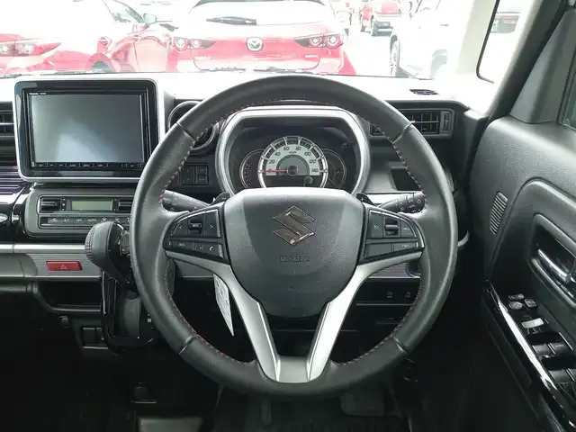 スズキ スペーシア カスタム HYBRID XS ターボ 福井県 2018(平30)年 6.6万km ピュアホワイトパール/ブラック2トーン 衝突被害軽減システム/８型ナビ（CN-RZ83）/・（フルセグTV/CD/DVD/Bluetooth）/全方位カメラ　/両側パワースライド　/前方ドライブレコーダー/前席シートヒーター/クルーズコントロール/ＬＥＤヘッドライト　/ビルトインＥＴＣ/パドルシフト/リアサーキュレーター