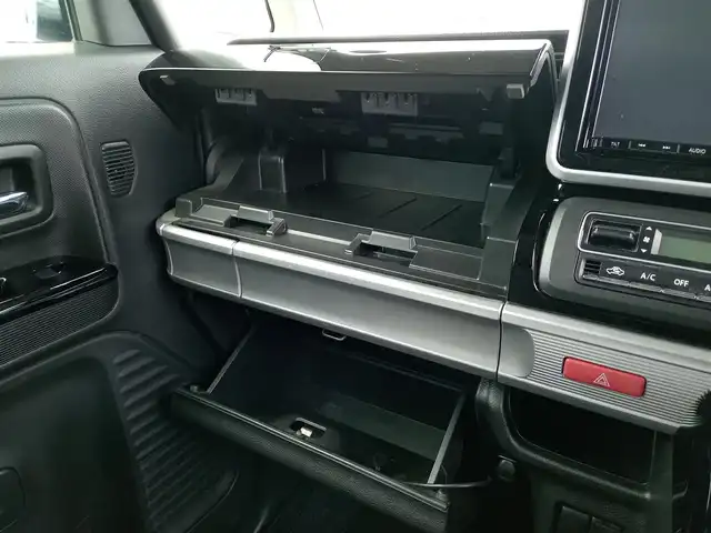 スズキ スペーシア カスタム HYBRID XS ターボ 福井県 2018(平30)年 6.6万km ピュアホワイトパール/ブラック2トーン 衝突被害軽減システム/８型ナビ（CN-RZ83）/・（フルセグTV/CD/DVD/Bluetooth）/全方位カメラ　/両側パワースライド　/前方ドライブレコーダー/前席シートヒーター/クルーズコントロール/ＬＥＤヘッドライト　/ビルトインＥＴＣ/パドルシフト/リアサーキュレーター