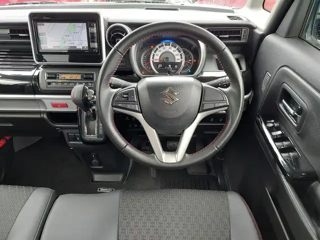 スズキ スペーシア カスタム HYBRID XS 東京都 2020(令2)年 4.6万km ピュアホワイトパール/ブラック2トーン 純正ナビ/フルセグ/全方位カメラ/ヘッドアップディスプレイ/両側パワースライドドア/ドライブレコーダー/シートヒーター/衝突軽減システム/レーンキープアシスト/コーナーセンサー/スマートキー/LEDヘッドライト