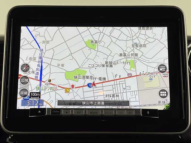 スズキ スペーシア カスタム HYBRID XS 埼玉県 2021(令3)年 3.8万km ピュアホワイトパール/ブラック2トーン 社外9型ナビ/（BT/CD/DVD/AM/FM/フルセグTV/applycarplay）/バックカメラ/スズキセーフティサポート/・デュアルセンサーブレーキサポート/・誤発進抑制機能/・車線逸脱警報機能/・アダプティブクルーズコントロール/両側パワースライドドア/シートヒーター/ビルトインETC/純正アルミホイール/純正フロアマット/LEDライト