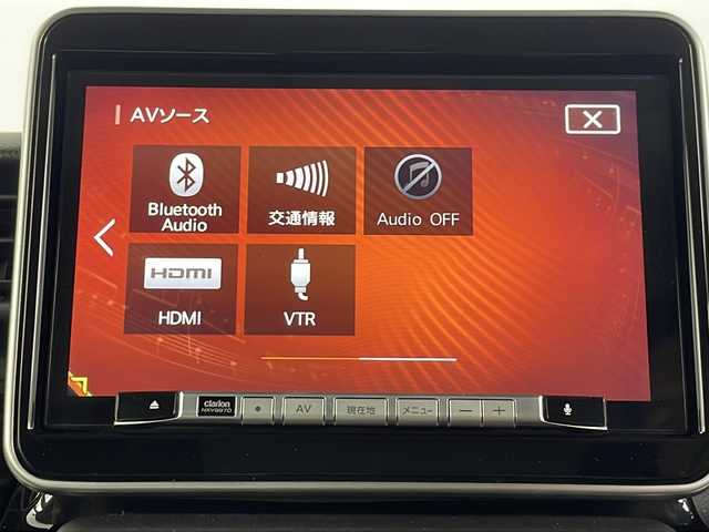 スズキ スペーシア カスタム HYBRID XS 埼玉県 2021(令3)年 3.8万km ピュアホワイトパール/ブラック2トーン 社外9型ナビ/（BT/CD/DVD/AM/FM/フルセグTV/applycarplay）/バックカメラ/スズキセーフティサポート/・デュアルセンサーブレーキサポート/・誤発進抑制機能/・車線逸脱警報機能/・アダプティブクルーズコントロール/両側パワースライドドア/シートヒーター/ビルトインETC/純正アルミホイール/純正フロアマット/LEDライト