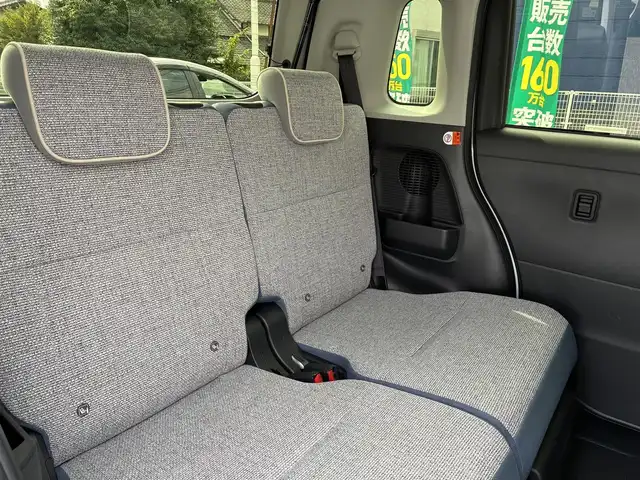 ダイハツ ムーヴ キャンバス ストライプス G 熊本県 2024(令6)年 0.5万km シャイニングホワイトパール/スムーズグレーマイカメタリック ワンオーナー/ディスプレイオーディオ/【CD/DVD/BT/AUX/USB】/全方位カメラ/衝突軽減ブレーキ/車線逸脱警報/パーキングセンサー/両側パワースライドドア/シートヒーター/ステアリングリモコン/アイドリングストップ/ＬＥＤオートライト/フォグランプ/電格式ミラー/社外フロアマット/電子パーキング/オートホールド/スマートキー/スペアキー/取扱説明書/保証書