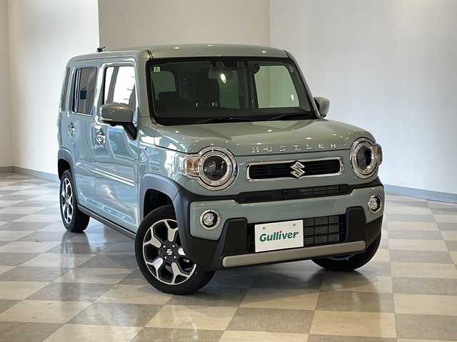 スズキ ハスラー HYBRID X ターボ 福井県 2024(令6)年 0.7万km オフブルーM 純正９型ナビ(MOP)/フルセグ/Bluetooth/CD/DVD/Apple CarPlay/android auto/全方位モニター/アダプティブクルーズコントロール/前席シートヒーター/ドライブレコーダー/LEDヘッドライト/オートハイビーム/クリアランスソナー/スマートキー/プッシュスタート