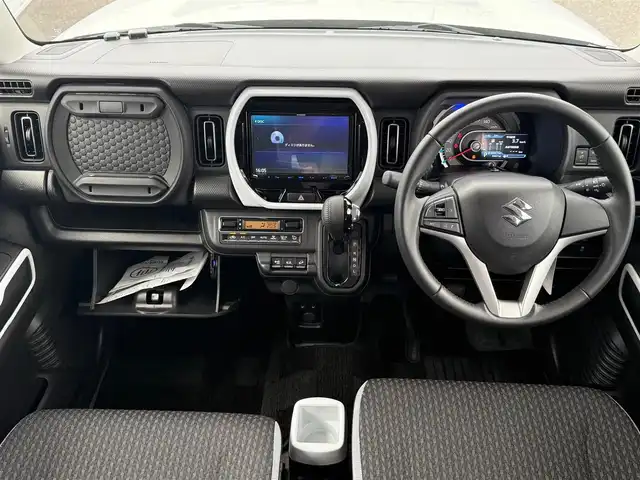 スズキ ハスラー HYBRID X 岩手県 2022(令4)年 0.9万km ピュアホワイトP 4WD/社外SDナビ/　　・CD/DVD/BT/フルセグ/LEDオートライト/シートヒーター/純正15インチアルミホイール/ステアリングスイッチ/アイドリングストップ/USBポート/スマートキー/ETC