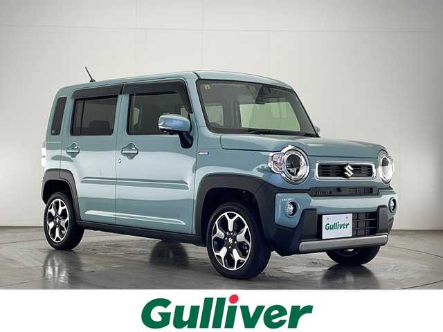 スズキ ハスラー HYBRID X ターボ 宮崎県 2020(令2)年 1.2万km オフブルーM 禁煙車/衝突被害軽減ブレーキ/純正9型ナビTV/（スズキコネクト/CD/DVD/Bluetooth/フルセグTV)/純正ビルトイン2.0ETC/純正LEDオートライト/純正LEDフォグ/純正15インチアルミ/純正セキュリティアラーム/社外ドライブレコーダー/アダプティブクルーズコントロール/レーンディパーチャーアラート/クリアランスソナー/エネチャージ/前席シートヒーター/パドルシフト/本革巻ハンドル/オートエアコン/スマートキー/プッシュエンジンスタート