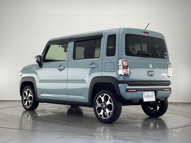 スズキ ハスラー HYBRID X ターボ 宮崎県 2020(令2)年 1.2万km オフブルーM 禁煙車/衝突被害軽減ブレーキ/純正9型ナビTV/（スズキコネクト/CD/DVD/Bluetooth/フルセグTV)/純正ビルトイン2.0ETC/純正LEDオートライト/純正LEDフォグ/純正15インチアルミ/純正セキュリティアラーム/社外ドライブレコーダー/アダプティブクルーズコントロール/レーンディパーチャーアラート/クリアランスソナー/エネチャージ/前席シートヒーター/パドルシフト/本革巻ハンドル/オートエアコン/スマートキー/プッシュエンジンスタート