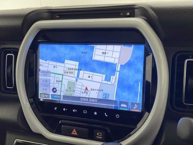 スズキ ハスラー HYBRID X ターボ 宮崎県 2020(令2)年 1.2万km オフブルーM 禁煙車/衝突被害軽減ブレーキ/純正9型ナビTV/（スズキコネクト/CD/DVD/Bluetooth/フルセグTV)/純正ビルトイン2.0ETC/純正LEDオートライト/純正LEDフォグ/純正15インチアルミ/純正セキュリティアラーム/社外ドライブレコーダー/アダプティブクルーズコントロール/レーンディパーチャーアラート/クリアランスソナー/エネチャージ/前席シートヒーター/パドルシフト/本革巻ハンドル/オートエアコン/スマートキー/プッシュエンジンスタート