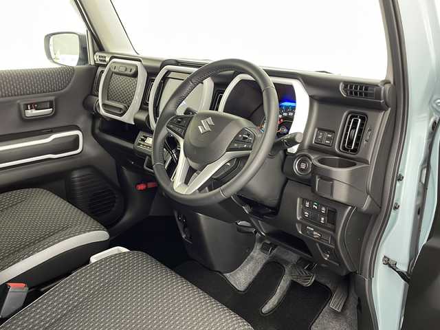 スズキ ハスラー HYBRID X ターボ 宮崎県 2020(令2)年 1.2万km オフブルーM 禁煙車/衝突被害軽減ブレーキ/純正9型ナビTV/（スズキコネクト/CD/DVD/Bluetooth/フルセグTV)/純正ビルトイン2.0ETC/純正LEDオートライト/純正LEDフォグ/純正15インチアルミ/純正セキュリティアラーム/社外ドライブレコーダー/アダプティブクルーズコントロール/レーンディパーチャーアラート/クリアランスソナー/エネチャージ/前席シートヒーター/パドルシフト/本革巻ハンドル/オートエアコン/スマートキー/プッシュエンジンスタート