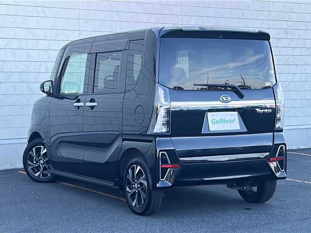 ダイハツ タント カスタム X 茨城県 2019(令1)年 3.1万km ブラックマイカメタリック スマートアシスト/純正SDナビ/　　BT/CD/DVD/フルセグ/バックカメラ/両側パワースライドドア/シートヒーター/アイドリングストップ/LEDオートライト/純正14インチアルミホイール/スマートキー/ETC