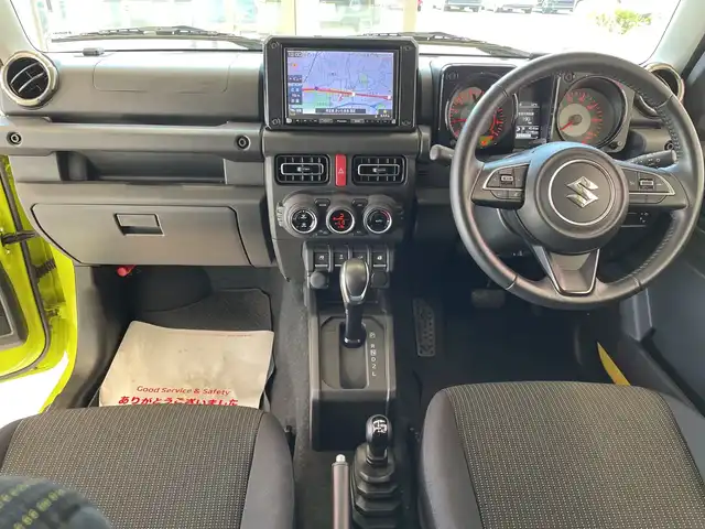 スズキ ジムニー XC 埼玉県 2018(平30)年 1.3万km キネティックイエロー/ブラック デュアルセンサーブレーキサポート /純正8インチメモリナビ /　　CD/DVD/BT/フルセグ/バックカメラ /クルーズコントロール /LEDオートライト /シートヒーター /純正16インチアルミホイール /ステアリングスイッチ