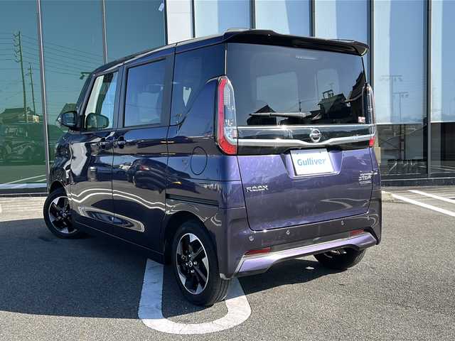 日産 ルークス ハイウェイスター X 岐阜県 2022(令4)年 3万km アメジストパープル 登録時走行距離29462km/メモリーナビ/アラウンドビューモニター/エマージェンシーブレーキ/片側パワースライドドア/スマートキー/純正アルミホイール/ドライブレコーダー/プッシュスタート/SOSコール/オートエアコン/Bluetooth接続/LEDヘッドライト/アイドリングストップ