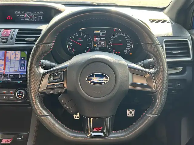 スバル ＷＲＸ ＳＴＩ STI タイプS 愛知県 2017(平29)年 4.6万km WRブルーパール 社外ナビ(AM/FM/CD/DVD/BT/フルセグ)/4WD/ステアリング連動ヘッドランプ/スバルリヤビークルディテクション/フロントビューモニタ/サイドビューモニタ/ハーフレザーシート/シートヒーター/パワーシート/STIエアロ（フロント／サイド／リア）/ETC/自動防眩ミラー/前後ドライブレコーダー/純正19インチアルミ/オートライト/オートハイビーム/スマートキー/取説／保証書/スペアキー