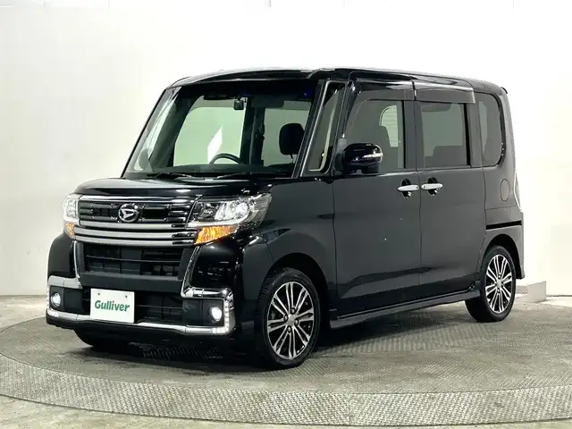 ダイハツ タント カスタム RS トップED SA Ⅲ 大阪府 2017(平29)年 4.2万km ブラックマイカメタリック 純正ナビ(フルセグ/DVD再生/Bluetooth) バックカメラ ETC 両側パワースライドドア 衝突軽減 シートヒーター オートハイビーム アイドリングストップ オートライト ドラレコ