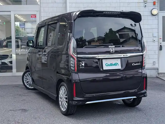 ホンダ Ｎ ＢＯＸ カスタム EX ターボ 埼玉県 2023(令5)年 0.5万km プレミアムベルベットパープル・パール ワンオーナー/ターボ搭載車/レーダークルーズコントロール/衝突被害軽減ブレーキ/バックカメラ/コーナーセンサー/両側パワースライドドア/純正ナビ・オーディオ（Gathers）/型番：VXM-234VFi/（フルセグTV/BT/CD/DVD/FM/AM）/純正ドラレコ（前後）/ビルトンETC/パドルシフト/ステアリングリモコン/ハーフレザーシート/電子ブレーキ/オートHOLD機能/ヘッドライトレベライザー/プッシュスタート/ドアバイザー/スマートキー（スペアキーあり）/車両取説、ナビ取説あり/電動格納ミラー