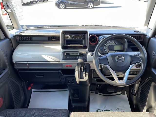 マツダ フレアワゴン ハイブリッド XS 岩手県 2018(平30)年 1.6万km ピュアホワイトP 4WD/社外オーディオ(CD/USB/AUX/ラジオ)/衝突被害軽減ブレーキ/車線逸脱警報機能/コーナーセンサー/横滑り防止機能/アイドリングストップ/両側パワースライドドア/前方ドライブレコーダー/プッシュスタート/スマートキー(×2)/純正フロアマット/社外14inアルミホイール/電動格納ミラー/ドアバイザー/保証書