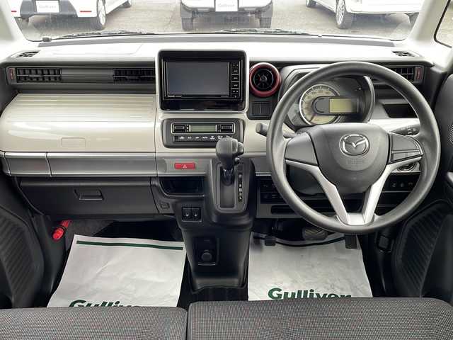 マツダ フレアワゴン ハイブリッド XS 岩手県 2018(平30)年 1.6万km ピュアホワイトP 4WD/社外オーディオ(CD/USB/AUX/ラジオ)/衝突被害軽減ブレーキ/車線逸脱警報機能/コーナーセンサー/横滑り防止機能/アイドリングストップ/両側パワースライドドア/前方ドライブレコーダー/プッシュスタート/スマートキー(×2)/純正フロアマット/社外14inアルミホイール/電動格納ミラー/ドアバイザー/保証書