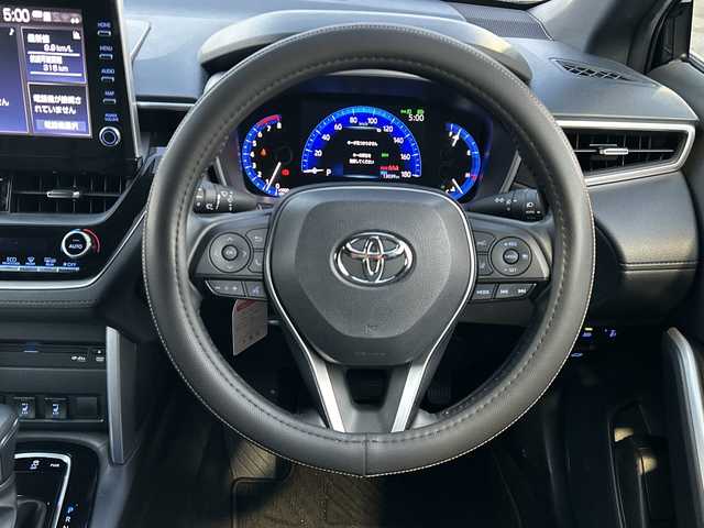 トヨタ カローラ クロス Z 山口県 2023(令5)年 1.3万km スパークリングブラックパールクリスタルシャイン 純正ナビ/（AM/FM/Bluetooth/フルセグTV）/スマートキー×２/全方位カメラ/アダプティブクルーズコントロール/パワーシート/電動リアゲート/ハーフレザーシート/シートヒーター（D/N）/純正フロアマット/純正18インチアルミホイール/LEDオートライト/ETC2.0/ドライブレコーダー（F/R）/保証書/取扱説明書