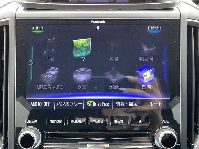 スバル フォレスター ハイブリッド アドバンス 道東・釧路十勝 2019(令1)年 7.3万km ダークブルーパール 4WD/純正ナビ CN-LR840D/　(CD/DVD/BT)/フルセグTV/バックカメラ/サンルーフ/メモリシート/前席パワーシート /前席シートヒーター/プリクラッシュブレーキ/レーンキープアシスト/レーダークルーズコントロール/BSM/ハーフレザーシート/パワーバックドア/バック・サイドカメラ/ステアリングヒーター/ETC/パドルシフト/電動パーキングブレーキ/オートホールド/リアフォグ/X-MODE/純正18インチアルミホイール