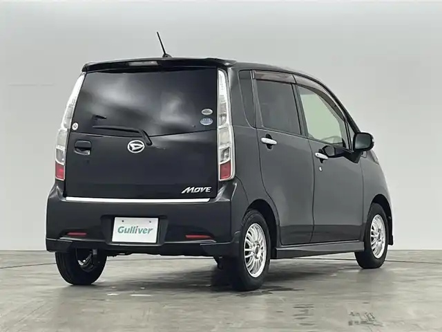 ダイハツ ムーヴ カスタム RS 福島県 2012(平24)年 7.1万km ブラックマイカメタリック ALPINE製8インチナビ/・型番：VIE-X088V/・フルセグTV/BT/CD/DVD/革巻きステアリング/プッシュスタート/・スマートキー/LEDヘッドライト/・オートライト/・フォグライト/ベンチシート/純正フロアマット/ドアバイザー/取扱説明書/保証書