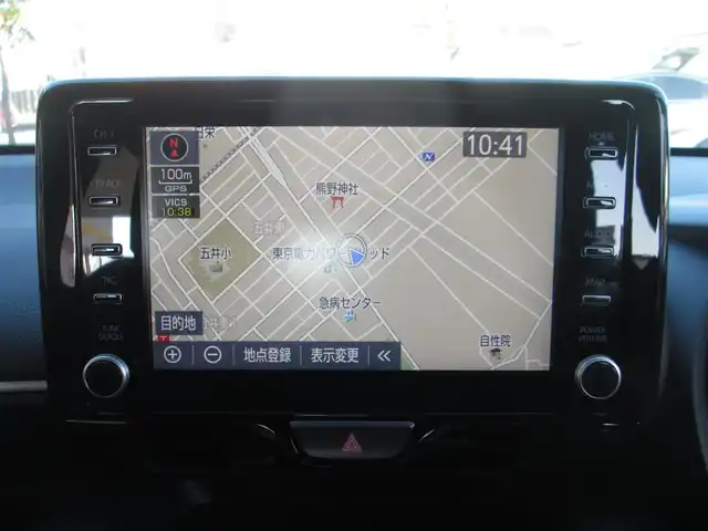 トヨタ ヤリス ハイブリッド Z 千葉県 2023(令5)年 0.1万km アイスピンクメタリック ワンオーナー/純正ディスプレイオーディオ/　【ナビ/USB/BT/AM/FM】/パノラミックビューモニター/LEDヘッドライト/プリクラッシュセーフティ/LTA/RCTA/PKSB/RSA/BSM/クリアランスソナー/レーダークルーズコントロール/前席シートヒーター/ステアリングヒーター/スイッチ付き革巻きステアリング/横滑り防止装置/オートライト/ビルトインETC/スマートキー/新車整備手帳/取扱説明書/ナビ説明書