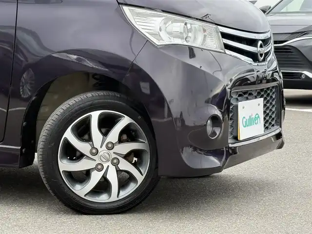 日産 ルークス ハイウェイスター 佐賀県 2012(平24)年 6.2万km ミステリアスバイオレットパール 社外ナビ(AM/FM/CD/DVD)/左側パワースライドドア/プッシュスタート/スマートキー/純正フロアマット/純正14インチアルミホイール/純正HIDヘッドライト/フォグランプ/電動格納ミラー