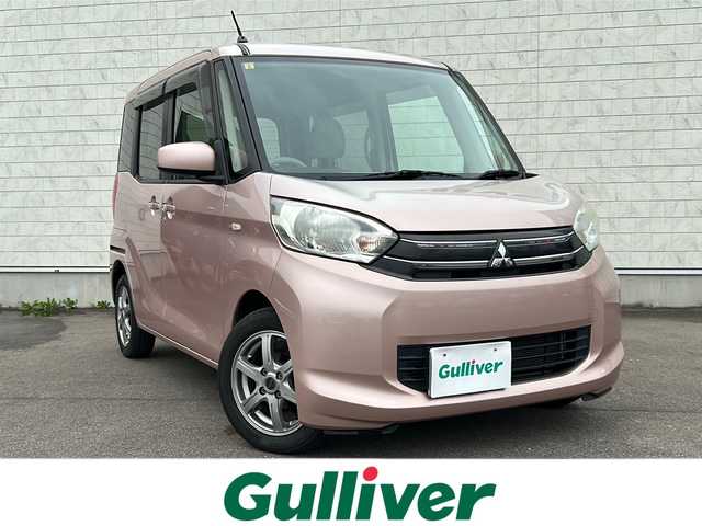 三菱 ｅＫスペース G 岐阜県 2014(平26)年 8.1万km サクラピンクメタリック 純正オーディオ/電動スライドドア/バックモニター/プッシュスタート/スマートキー/オートエアコン/プッシュスタート/スマートキー/スペアキー/純正フロアマット/ヘッドライトレベライザー/取扱説明書/記録簿