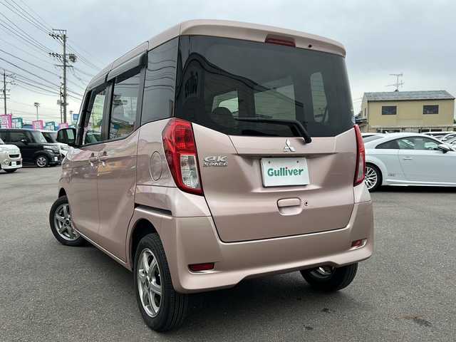 三菱 ｅＫスペース G 岐阜県 2014(平26)年 8.1万km サクラピンクメタリック 純正オーディオ/電動スライドドア/バックモニター/プッシュスタート/スマートキー/オートエアコン/プッシュスタート/スマートキー/スペアキー/純正フロアマット/ヘッドライトレベライザー/取扱説明書/記録簿