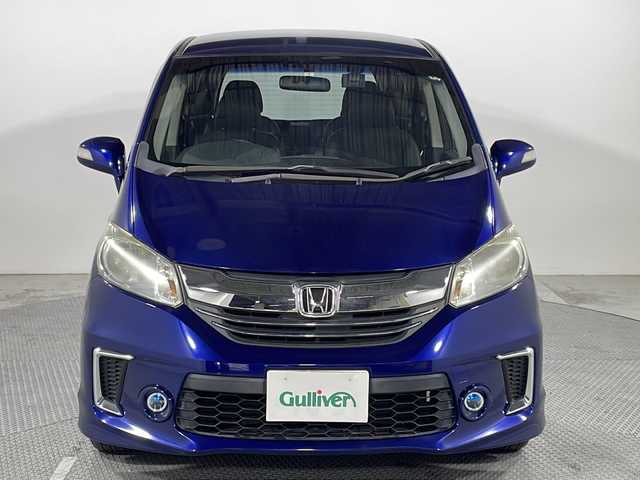 ホンダ フリード ハイブリット プレミアムエディション 広島県 2015(平27)年 7万km コバルトブルーパール 純正ナビ/両側パワースライドドア/バックカメラ/クルーズコントロール/ハーフレザーシート/ビルトインETC/スマートキー/HIDヘッドランプ/純正15インチホイールキャップ