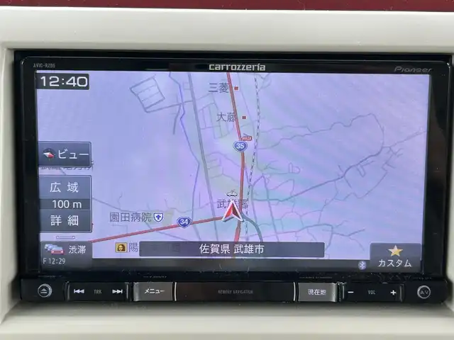 スズキ ラパン ショコラ X 佐賀県 2014(平26)年 10.7万km アロマティックアクアメタリック/スペリアホワイト 社外ナビ/AVIC-RZ05/・TV/BT/CD/DVD/全席レザー調シート/ETC/プッシュスタート/HIDヘッドライト/オートライト/アイドリングストップ/フロアマット/電動格納ミラー/スマートキー/取扱説明書/保証書