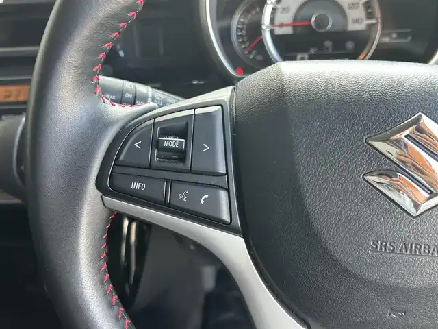 スズキ スペーシア カスタム HYBRID XS 千葉県 2021(令3)年 5.1万km ブルーイッシュブラックパール3 ワンオーナー/社外ナビ/【CD/DVD/BT/フルセグTV】/バックカメラ/クルーズコントロール(追従走行有り)/衝突被害軽減ブレーキ/車線逸脱警報/横滑り防止/両側パワースライドドア/ハーフレザーシート/運転席シートヒーター/コーナー、バックセンサー/ETC/ドライブレコーダー/オートライト/純正LEDライト/フォグランプ/スマートキー/プッシュスタート/アイドリングストップ/純正アルミホイール 15インチ/ドアバイザー/純正フロアマット/スペアキー×1【スマートキー】/新車時整備手帳（保証書）/取扱説明書/記録簿有