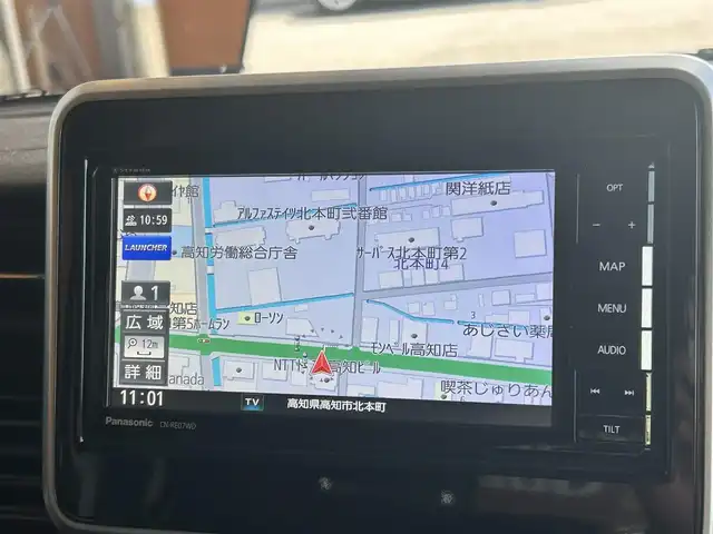 スズキ スペーシア カスタム HYBRID XS 千葉県 2021(令3)年 5.1万km ブルーイッシュブラックパール3 ワンオーナー/社外ナビ/【CD/DVD/BT/フルセグTV】/バックカメラ/クルーズコントロール(追従走行有り)/衝突被害軽減ブレーキ/車線逸脱警報/横滑り防止/両側パワースライドドア/ハーフレザーシート/運転席シートヒーター/コーナー、バックセンサー/ETC/ドライブレコーダー/オートライト/純正LEDライト/フォグランプ/スマートキー/プッシュスタート/アイドリングストップ/純正アルミホイール 15インチ/ドアバイザー/純正フロアマット/スペアキー×1【スマートキー】/新車時整備手帳（保証書）/取扱説明書/記録簿有