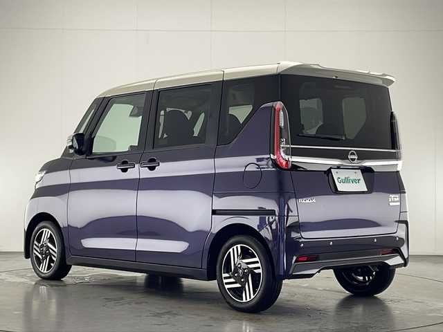 日産 ルークス HWS X プロパイロットED 宮崎県 2023(令5)年 0.3万km パープルⅡ 禁煙車/エマージェンシーブレーキ/純正9型ナビTV/（HDMI/Bluetooth/FMAM/フルセグTV)/純正ドライブレコーダー（フロント/車内）/純正LEDオートライト/純正LEDフォグ/純正14インチアルミ/純正フロアマット/ハンズフリー両側電動スライドドア/プロパイロット/アラウンドビューモニター/クリアランスソナー/電子パーキング/オートホールド/デジタルインナーミラー/ウインカードアミラー/オートエアコン/ルーフサーキュレーター（プラズマクラスター）/インテリジェントキー/プッシュエンジンスタート/新車時保証書/取扱い説明書