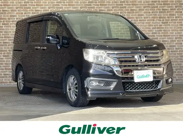 ホンダ ステップワゴン スパーダ Z クールスピリット 岩手県 2012(平24)年 14.3万km プレミアムスパークルブラックパール ギャザズ後席モニター/クルーズコントロール/両側パワースライドドア/横滑り防止装置/アイドリングストップ/パドルシフト/ヒルスタートアシスト機能/アクティブコーナリングライト/純正ナビ/バックカメラ/ETC/HIDヘッドライト/フォグライト/純正16インチアルミホイール