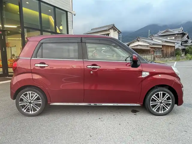 ダイハツ キャスト スタイル G リミテッド SAⅢ 愛媛県 2018(平30)年 2.2万km ファイアークォーツレッドM 純正8インチナビ【NSZN-X71D】/　CD/DVD/Bluetooth/HDMI/フルセグTV/全周囲/バックカメラ/ナビ連動型ドライブレコーダー/衝突被害軽減ブレーキ/車線逸脱警報/バックソナー/プッシュスタート/ETC/前席シートヒーター/オートライト/LEDヘッドライト/フロントフォグ/社外15インチAW/フロアマット/ドアバイザー/ステアリングスイッチ/スペアキー×1