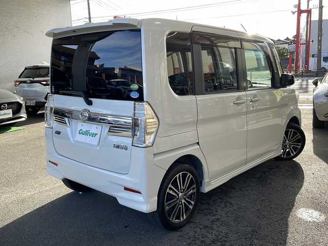 ダイハツ タント カスタム RS トップED SA 埼玉県 2014(平26)年 10.1万km パールホワイトⅢ メモリナビ/DVDナビ/バックカメラ/フルセグテレビ/プッシュスタート/両側パワースライドドア/ETC/アイドリングストップ/ターボ車/純正アルミ15インチ/ドライブレコーダー/パワーウインドウ/オートライト/本革巻きステアリング/オートエアコン/エアバック