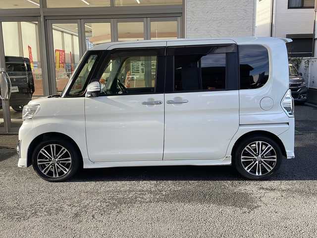 ダイハツ タント カスタム RS トップED SA 埼玉県 2014(平26)年 10.1万km パールホワイトⅢ メモリナビ/DVDナビ/バックカメラ/フルセグテレビ/プッシュスタート/両側パワースライドドア/ETC/アイドリングストップ/ターボ車/純正アルミ15インチ/ドライブレコーダー/パワーウインドウ/オートライト/本革巻きステアリング/オートエアコン/エアバック