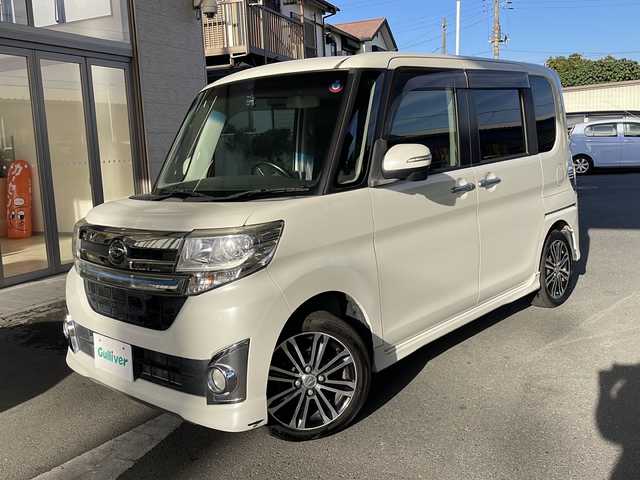 ダイハツ タント カスタム RS トップED SA 埼玉県 2014(平26)年 10.1万km パールホワイトⅢ メモリナビ/DVDナビ/バックカメラ/フルセグテレビ/プッシュスタート/両側パワースライドドア/ETC/アイドリングストップ/ターボ車/純正アルミ15インチ/ドライブレコーダー/パワーウインドウ/オートライト/本革巻きステアリング/オートエアコン/エアバック