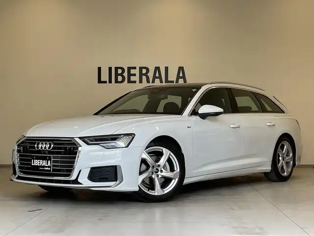 アウディ アウディ Ａ６ アバント 40TDIクワトロ Sライン 熊本県 2021(令3)年 3.2万km グレイシアホワイトメタリック ・スマートキー/・プッシュスタート/・サンルーフ/・エフェシェンシアシスト/・ハイビームアシスト/・パーキングエイド/・アダプティブドライビングアシスト/・接近警告/・レーナシスト/・Audiプレセンス/・サイドアシスト/・クルーズコントロール(追従式)/・Sライン専用黒革シート/・前席パワーシート/・前席シートヒーター /・純正メモリナビ/　【Bluetooth・USB・AppleCarPlay・AndroidAuto】/・フルセグTV/・全周囲カメラ/・ETC2.0/・バーチャルコクピット/・パワーバックドア/・LEDヘッドランプ/・保証書/取説