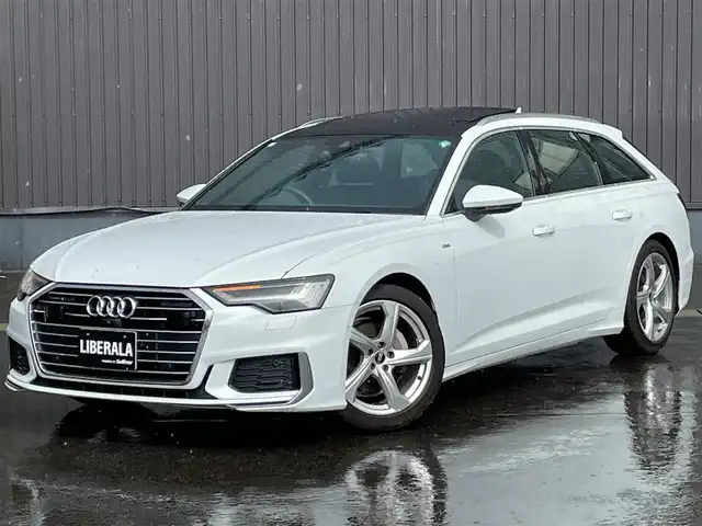 アウディ アウディ Ａ６ アバント 40TDIクワトロ Sライン 青森県 2021(令3)年 3.2万km グレイシアホワイトメタリック 4WD/サンルーフ/アダプティブクルーズコントロール/純正ナビ/（TV・Bluetooth・USB・AppleCarPlay・AndroidAuto）/パーキングアシスト/全方位カメラ/バーチャルコックピット/LEDオートライト/ウェザーライト/ハイビームアシスト/レーンキープアシスト/近接警告システム/ミラー型ドライブレコーダー/黒革シート/パワーシート/（D席メモリー機能付）/シートヒーター/エアコン液晶スイッチ/革巻きステアリング/ステアリングスイッチ/パドルシフト/タイプCコネクターX2/ウインカーミラー/ETC/電動パーキングブレーキ/プッシュスタート/スマートキーX2/取扱説明書/保証書