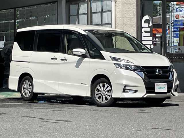 日産 セレナ ハイウェイスター Vセレクション 宮城県 2017(平29)年 8万km ブリリアントホワイトパール ワンオーナー/4WD/純正ＳＤナビ/（ＦＭ／ＡＭ／ＣＤ／ＤＶＤ／Ｂｌｕｅｔｏｏｔｈ）　/フルセグテレビ　/ハーフレザーシート　/衝突被害軽減装置　/クルーズコントロール　/フリップダウンモニター　/パーキングアシスト　/全方位カメラ/両側パワースライドドア/横滑り防止装置/アイドリングストップ/サイドカメラ/バックカメラ/スマートキー/プッシュスタート/ETC/オートライト/スタッドレスタイヤ社外AW/（195/65R15 3mm）