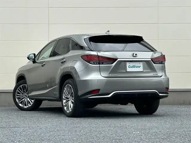 レクサス ＲＸ 450h バージョンL 茨城県 2022(令4)年 3.8万km ソニックチタニウム 保証書/取扱説明書/純正メーカーオプションナビ/サンルーフ/パノラマビューモニター/前後ドライブレコーダー（SD無）/前後コーナーセンサー/ビルトインETC2.0/三眼LEDヘッドライト/電動リヤゲート/フルセグテレビ/追従型クルーズコントロール/全席パワーシート/ヘッドアップディスプレイ