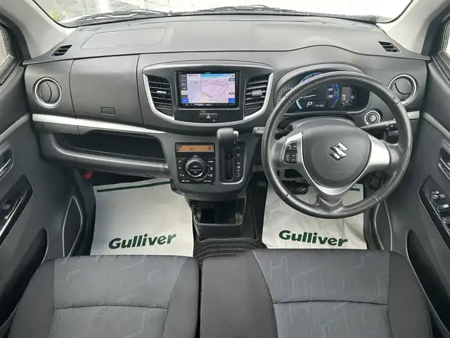 スズキ ワゴンＲ スティングレー X 山形県 2014(平26)年 5.5万km クリスタルホワイトP ４WD/衝突被害軽減/SDナビ/　　【CD　フルセグ　USB　】/HIDオートライト/シートヒーター/純正14インチアルミホイール/アイドリングストップ/フロアマット/電動格納ミラー/ステアリングスイッチ/スマートキー