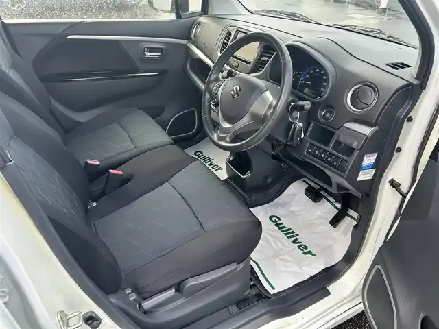 スズキ ワゴンＲ スティングレー X 山形県 2014(平26)年 5.5万km クリスタルホワイトP ４WD/衝突被害軽減/SDナビ/　　【CD　フルセグ　USB　】/HIDオートライト/シートヒーター/純正14インチアルミホイール/アイドリングストップ/フロアマット/電動格納ミラー/ステアリングスイッチ/スマートキー